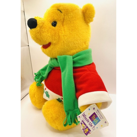 Matttel Winnie The Pooh JC Penney Christmas Plush 1996 14" P11 - Picture 2 of 9